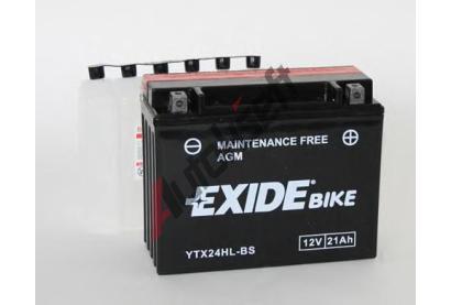 EXIDE 21Ah P, s.p. 350A, Bike Maintenance Free AGM, 12V, 205x87x162 EX YTX24HL-BS, YTX24HL-BS