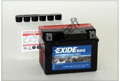 EXIDE 3Ah P, s.p. 50A, Bike Maintenance Free AGM, 12V, 113x70x85 EX YTX4L-BS, YTX4L-BS