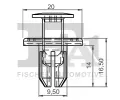 FA1 Klip ozdobn / ochrann lity FA1 10-30008.5, 10-30008.5