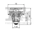 FA1 Klip ozdobn / ochrann lity FA1 10-40024.5, 10-40024.5