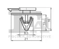 FA1 Klip ozdobn / ochrann lity FA1 10-40065.5, 10-40065.5