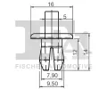 FA1 Klip ozdobn / ochrann lity FA1 11-20009.5, 11-20009.5
