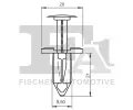 FA1 Klip ozdobn / ochrann lity FA1 11-20020.25, 11-20020.25