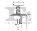 FA1 Klip ozdobn / ochrann lity FA1 11-30007.5, 11-30007.5