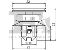 FA1 Klip ozdobn / ochrann lity FA1 11-40008.25, 11-40008.25