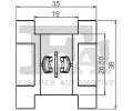 FA1 Klip ozdobn / ochrann lity FA1 11-40059.5, 11-40059.5