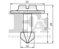 FA1 Klip ozdobn / ochrann lity FA1 11-40085.5, 11-40085.5