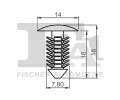 Klip ozdobn / ochrann lity FA1 ‐ FA1 12-10007.5