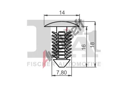 FA1 Klip ozdobn / ochrann lity FA1 12-10007.5, 12-10007.5