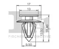 FA1 Klip ozdobn / ochrann lity FA1 12-40005.5, 12-40005.5