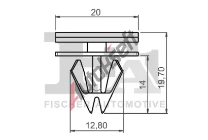 FA1 Klip ozdobn� / ochrann� li�ty FA1 12-40023.10, 12-40023.10