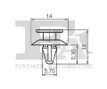 Klip ozdobn / ochrann lity FA1 ‐ FA1 13-40007.5