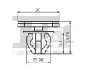 FA1 Klip ozdobn / ochrann lity FA1 13-40027.10, 13-40027.10
