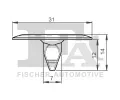 FA1 Klip ozdobn / ochrann lity FA1 14-10012.10, 14-10012.10