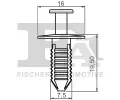 FA1 Klip ozdobn / ochrann lity FA1 14-20007.25, 14-20007.25