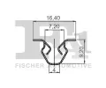 FA1 Klip ozdobn / ochrann lity FA1 16-40002.5, 16-40002.5
