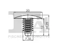 FA1 Klip ozdobn / ochrann lity FA1 21-10007.5, 21-10007.5