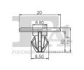 FA1 Klip ozdobn / ochrann lity FA1 21-10011.5, 21-10011.5