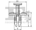 FA1 Klip ozdobn / ochrann lity FA1 21-20009.5, 21-20009.5
