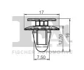 FA1 Klip ozdobn / ochrann lity FA1 21-40014.5, 21-40014.5