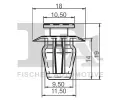 FA1 Klip ozdobn / ochrann lity FA1 21-40025.5, 21-40025.5