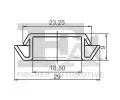 FA1 Klip ozdobn / ochrann lity FA1 22-10017.25, 22-10017.25