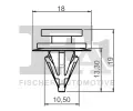 FA1 Klip ozdobn / ochrann lity FA1 22-40008.5, 22-40008.5