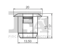 FA1 Klip ozdobn / ochrann lity FA1 22-60001.25, 22-60001.25