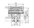 FA1 Klip ozdobn / ochrann lity FA1 31-40001.25, 31-40001.25
