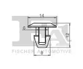 FA1 Klip ozdobn / ochrann lity FA1 33-10009.5, 33-10009.5