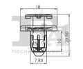 FA1 Klip ozdobn / ochrann lity FA1 72-30005.10, 72-30005.10