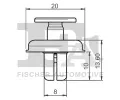 FA1 Klip ozdobn / ochrann lity FA1 74-20002.5, 74-20002.5