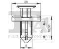 FA1 Klip ozdobn / ochrann lity FA1 75-30007.5, 75-30007.5