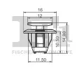 FA1 Klip ozdobn / ochrann lity FA1 75-40008.5, 75-40008.5