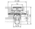 FA1 Klip ozdobn / ochrann lity FA1 75-40010.5, 75-40010.5
