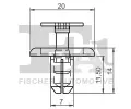 FA1 Klip ozdobn / ochrann lity FA1 77-30015.10, 77-30015.10