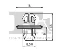 FA1 Klip ozdobn / ochrann lity FA1 77-40048.5, 77-40048.5