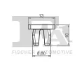 FA1 Klip ozdobn / ochrann lity FA1 79-60001.10, 79-60001.10