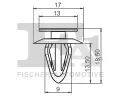 FA1 Klip ozdobn / ochrann lity FA1 87-40001.25, 87-40001.25