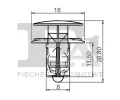 FA1 Klip ozdobn / ochrann lity FA1 89-30007.5, 89-30007.5