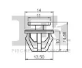 FA1 Klip ozdobn / ochrann lity FA1 89-40005.5, 89-40005.5
