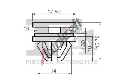FA1 Klip ozdobn / ochrann lity FA1 89-40009.5, 89-40009.5