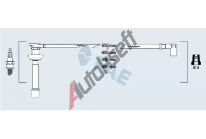 FAE Sada kabelů pro zapalování FAE 85861, 85861 FAE Sada kabelů pro zapalování FAE 85861, 85861