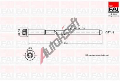 FAI AutoParts Sada roub pro hlavy vlc FAI B1060, B1060