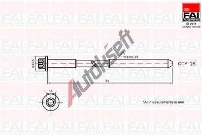 FAI AutoParts Sada šroubů pro hlavy válců FAI B2101, B2101 FAI AutoParts Sada šroubů pro hlavy válců FAI B2101, B2101