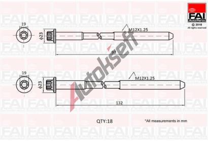 FAI AutoParts Sada roub pro hlavy vlc FAI B2201, B2201