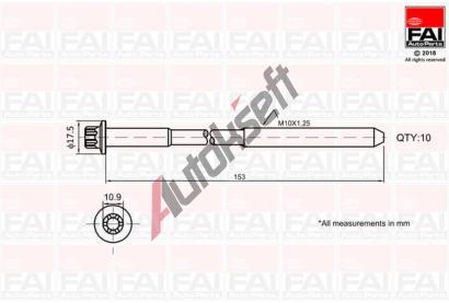 FAI AutoParts Sada roub pro hlavy vlc FAI B701, B701