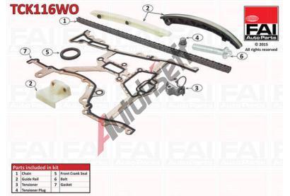 FAI AutoParts Sada rozvodovho etzu FAI TCK116WO, TCK116WO