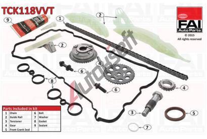 FAI AutoParts Sada rozvodovho etzu FAI TCK118VVT, TCK118VVT