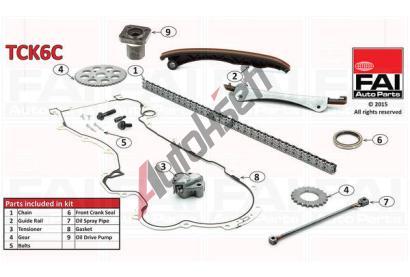 FAI AutoParts Sada rozvodovho etzu FAI TCK6C, TCK6C